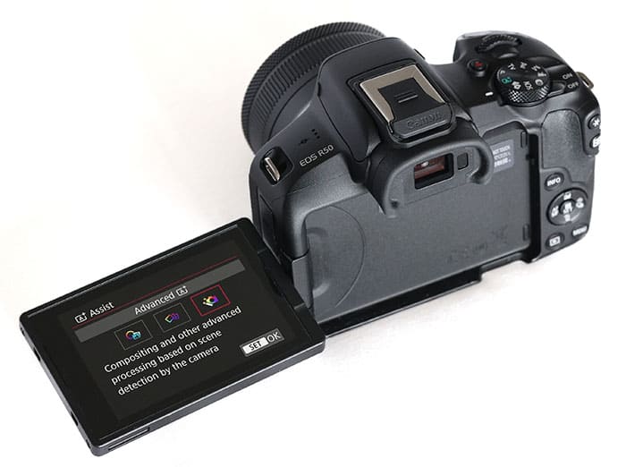 Canon EOS R50 sở hữu màn hình cảm ứng xoay lật 3 inch cùng menu trực quan